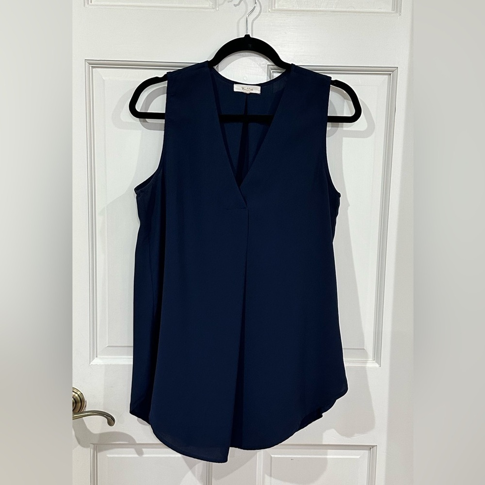 Wishlist Deep Blue V-Neck Blouse
